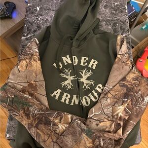 Under Armour Olive and Camouflage Hoodie
